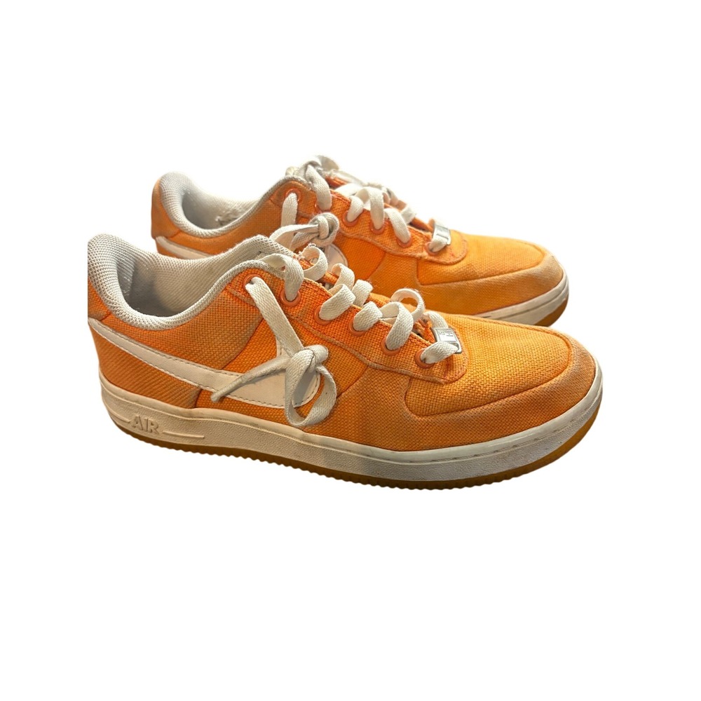 Nike Air Force 1 Low Orange Canvas Gum Sole 2008 318636-811 Womens 7